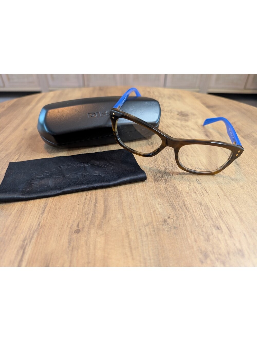 Diesel Eyeglasses Frames DL5073 col.050 Brown Blue Square Full Rim 53-17-140